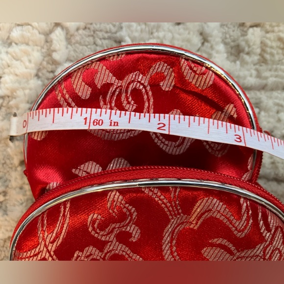 NEW SET OF 5 RED BROCADE CLUTCH PURSE/make up bags from India 🇮🇳 - Picture 6 of 8